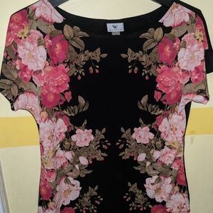Floral silky feel shirt